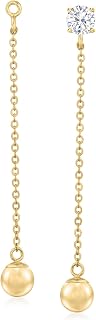 Ross-Simons 14kt Yellow Gold 6mm Ball Drop Earring Jackets