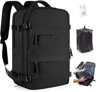 SZLX Vacuum Backpack Travel Bag with Pump, Ryanair Cabin Bags 40x30x20 Underseat Travel Backpack Cabin Size Wizz air, Ryanair Cabin Bags 40x20x25 Carry-ons Easyjet 45x36x20 Laptop Rucksack Women Mens