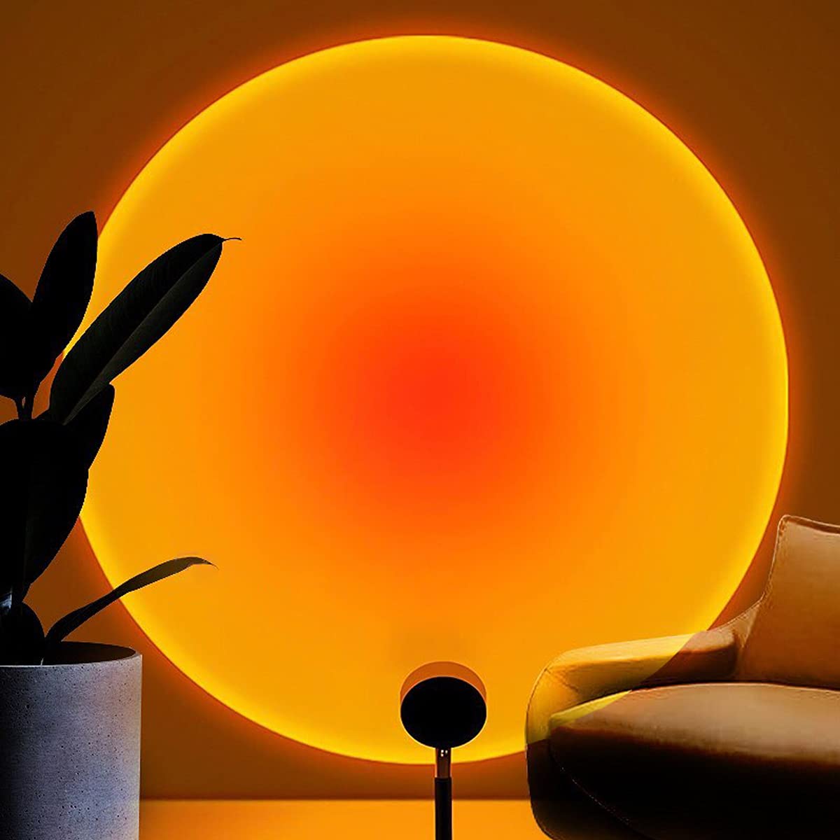Balkwan Sunset Lamp Projection Rotation Rainbow Lamp Led Romantic Visual Led Lig
