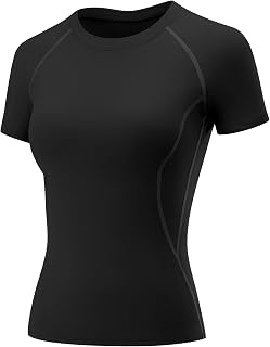 Rapbin Women's Gym Tops Workout Running Yoga Sports T-Shirt Quick Dry Top | Quick dry breathable fabric,stretchy slim fit,crew neck,workout running yoga gym wear,short or long sleeve,single or 2 pack