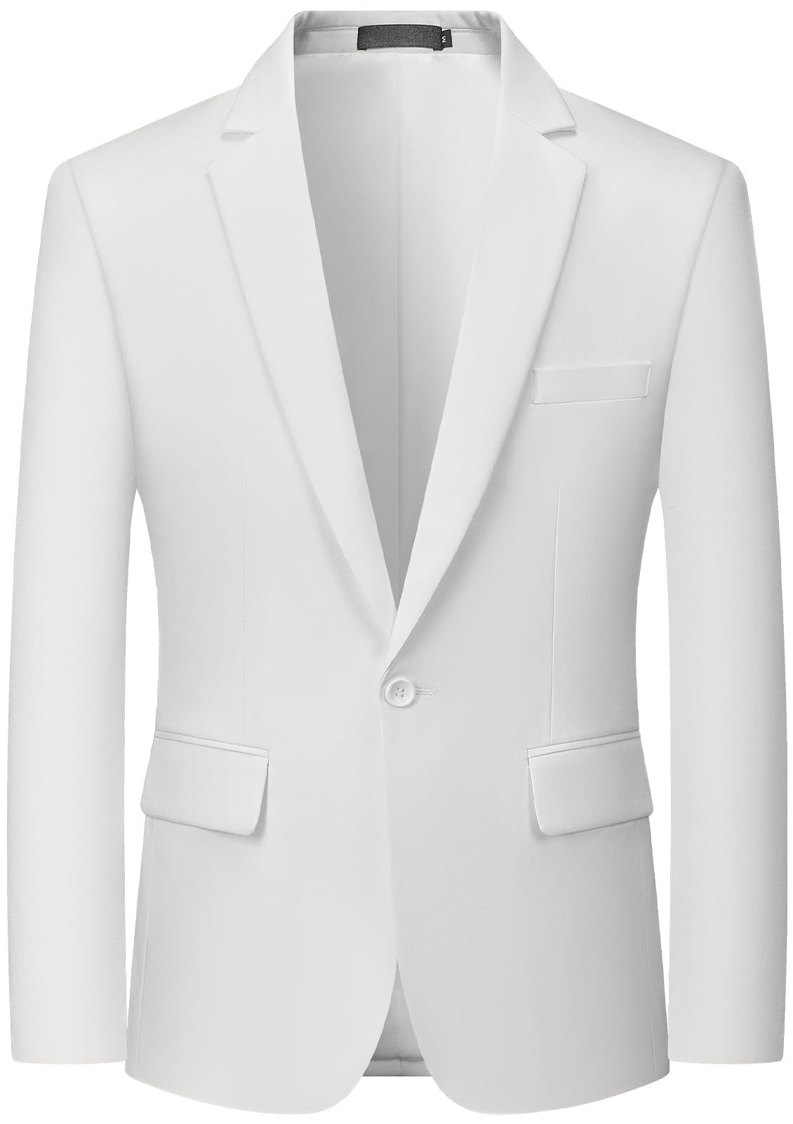 MAGE MALE Men's One Button Suit Jacket Elegant Solid Color Blazers Slim Fit Ligh