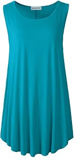 LARACE Plus Size Tank Tops for Women Sleeveless Summer Tunic Flowy Shirts