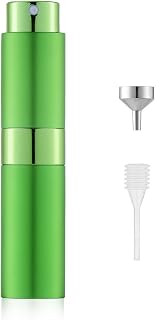 Lisapack Perfume Travel Spray Bottle - 8ml Mini Cologne Refillable Atomizer for Men - Small Empty Fragrance Refill Decant Sprayer - Travel Size Essential Decanter Dispenser Women Purse Pocket Green