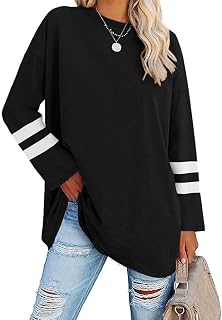 Ebifin Women's Oversized Long Sleeve Crew Neck Top