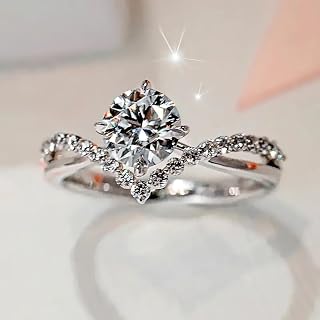 4 Claw Cubic Zirconia Rings for Women Finger Jewelry for Wedding Proposal Beautiful Wedding Band Accessories
