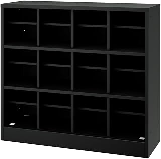 Office Com OC-SL-OCL4312O-BK OC Series Shoe Locker, For 12 People, 4 Row 3 Tiers, Width 39.4 x Depth 13.8 x Height 35.8 inches (1000 x 350 x 910 mm), Black