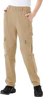 Rdruko Women's Hiking Cargo Pants Water-Resistant Quick Dry UPF 50+ Travel Camping Work Pants Zipper Pockets