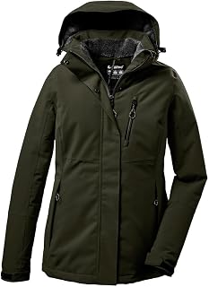 Killtec KOW 140 WMN Jckt Women's Outdoor Jacket, Functional Jacket with Detachable Hood, Waterproof, Windproof, Breathable