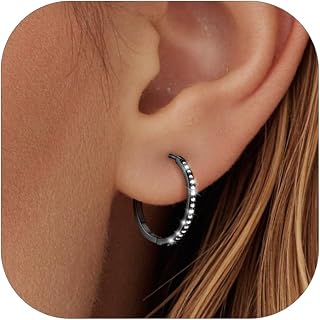PROSTEEL Huggie Hoop Earrings For Women with 925 Sterling Silver Post