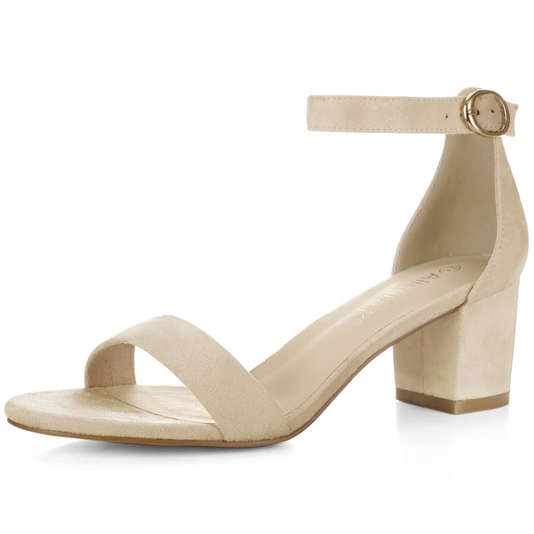 Allegra K Women's Open Toe Block Heel Ankle Strap Sandals