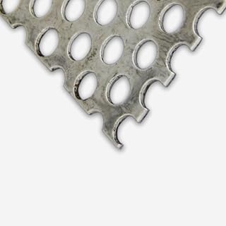304 Stainless Steel Perforated Sheet, Unpolished (Mill) Finish, Annealed, Staggered 0.09375" Holes, 0.06" Thickness, 17 Gauge, 12" Width, 24" Length, 0.1562" Center to Center, OnlineMetals