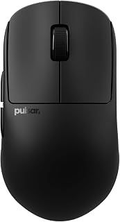 Pulsar Gaming Gears X2H Crazylight Wireless Gaming Mouse, Medium, Jet Black | Ultra Lightweight 1.51 oz (43g), Symmetrical, Inward Side, Back-Aggressive Hump, Relaxed Claw/Claw Grip, XS-1, 32K DPI, 8K