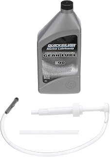 Quicksilver SAE 90 High Performance Gear Lube &amp; Pump Kit, 32 oz | Designed for Outboards and Sterndrives