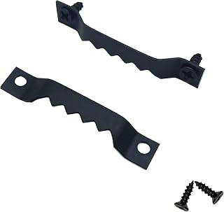 EesTeck 50 Pack Small Metal Sawtooth Picture Hangers with Screws (Black) | Metal Picture Hanging Kit, Picture Frames Hooks, Picture Hanging Hardware for Photo Frames, Artwork, Paintings, Clock, Canvas
