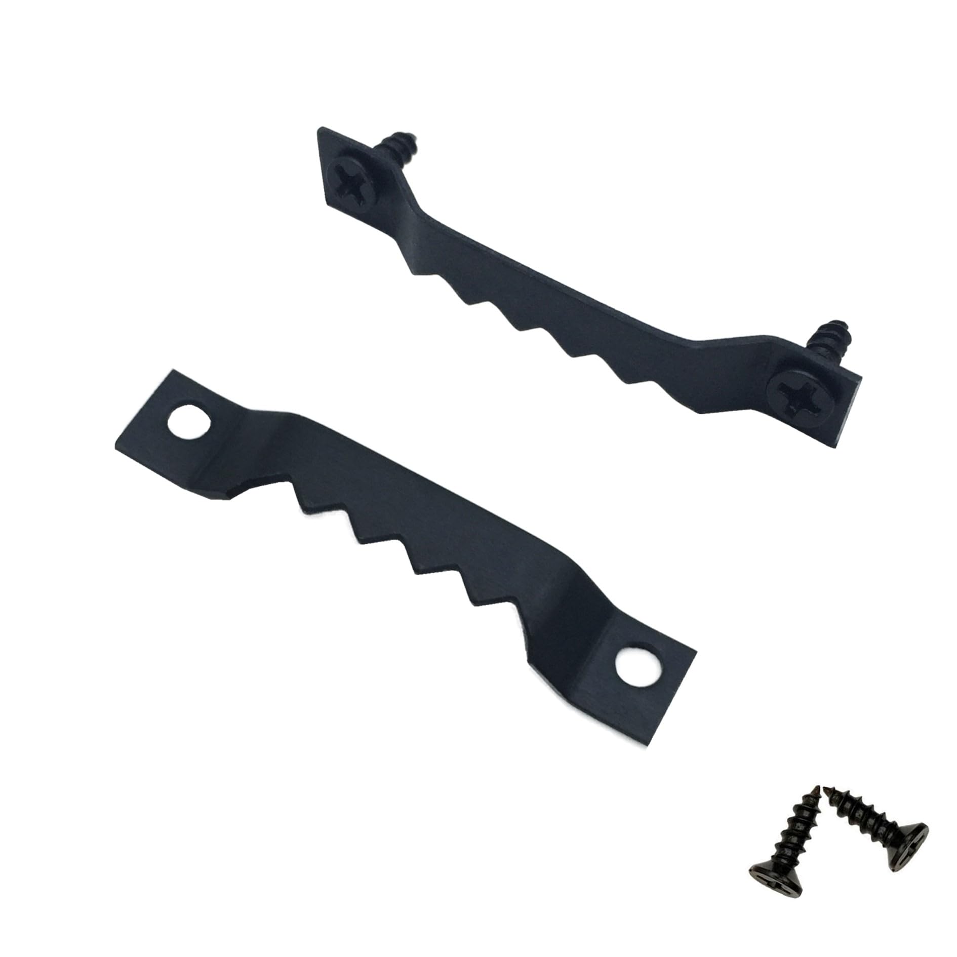 EesTeck 50 Pack Small Metal Sawtooth Picture Hangers with Screws (Black) | Metal