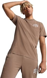 PUMA Mens Village Wear Graphic Crew Neck Short Sleeve Casual Tops Casual - Black