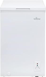 Willow W99CFW Freestanding 99L Chest Freezer with Removable Storage Basket, Suitable for Outbuildings and Garages, 4* Freezer Rating - White