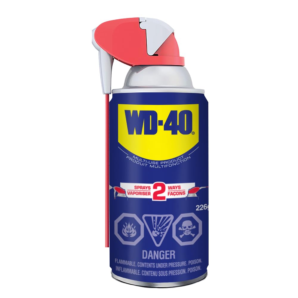 WD-40 Classic Multi-Use Product, 226g Smart Straw | Drive Out Moisture, lubricat