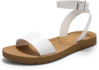 DREAM PAIRS Women's Ankle Strap Flat Sandals
