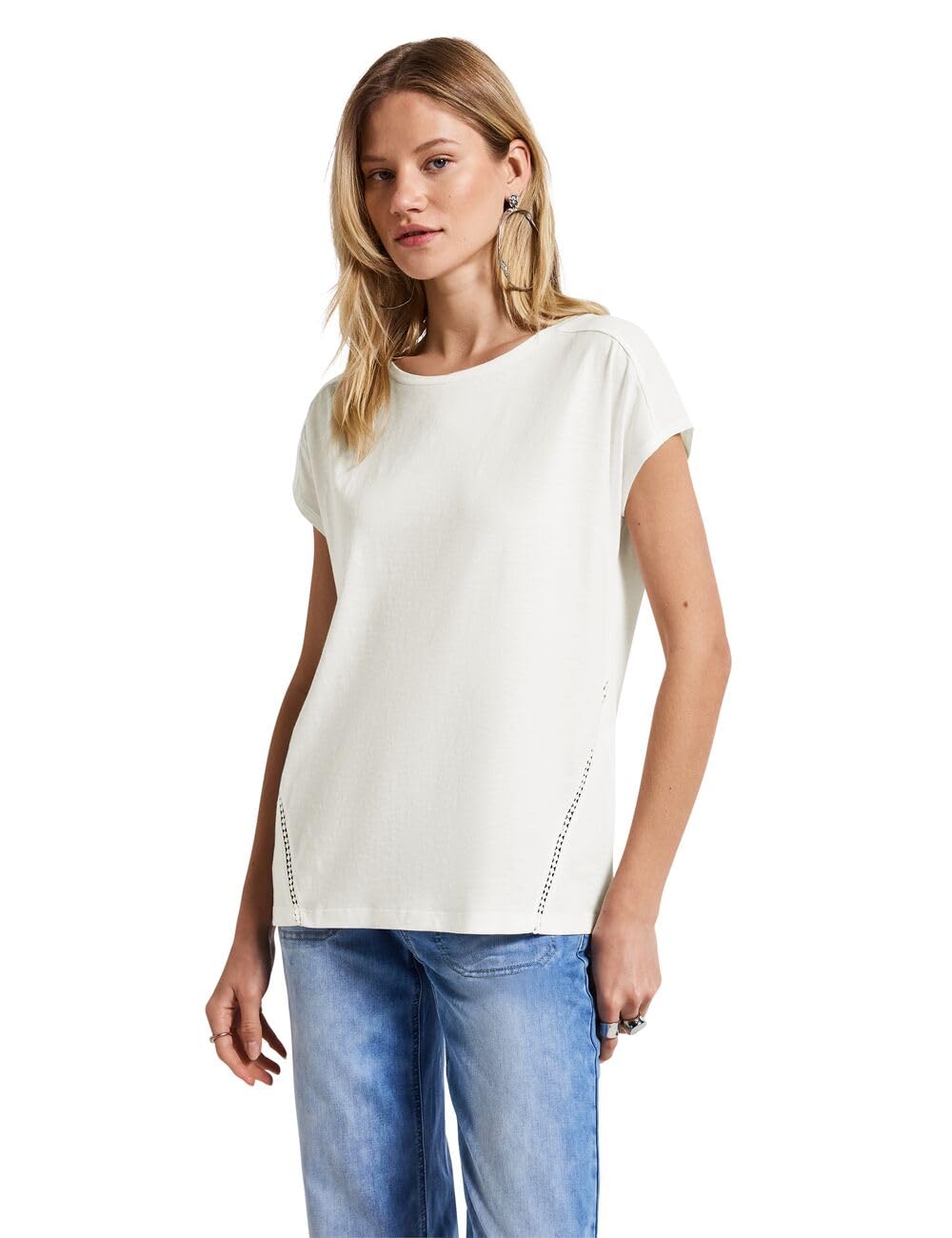 Street One Women's Crochet Detail T-Shirt