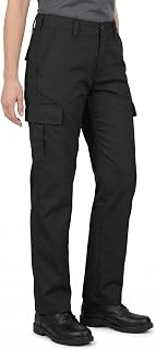 Lee Cooper Women's Workwear Cargo Trousers – Heavy Duty Easy Care Multi Pocket Safety Work Pants, Regular Fit Durable Workwear Trousers with Zipper, Black/Navy