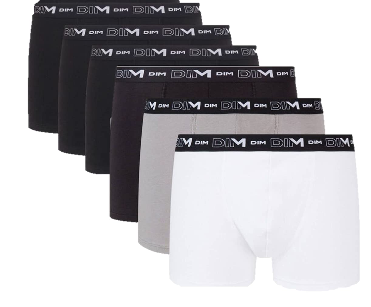 Dim Calzoncillo Tipo Bóxer Cotton Stretch Respirant X6 Boxer Hombre (Pack de 6)