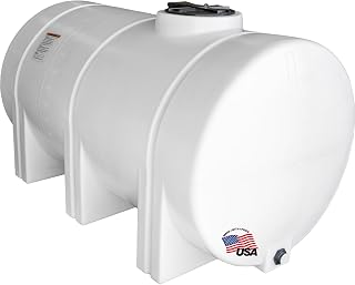 RomoTech 1065 Gallon Polyethylene Storage Tank with Legs–Heavy-Duty Horizontal Water Storage Tank for Farms, Industrial or Chemical Use–UV-Resistant, Rustproof, BPA-Free Plastic Liquid Tank, 82129109