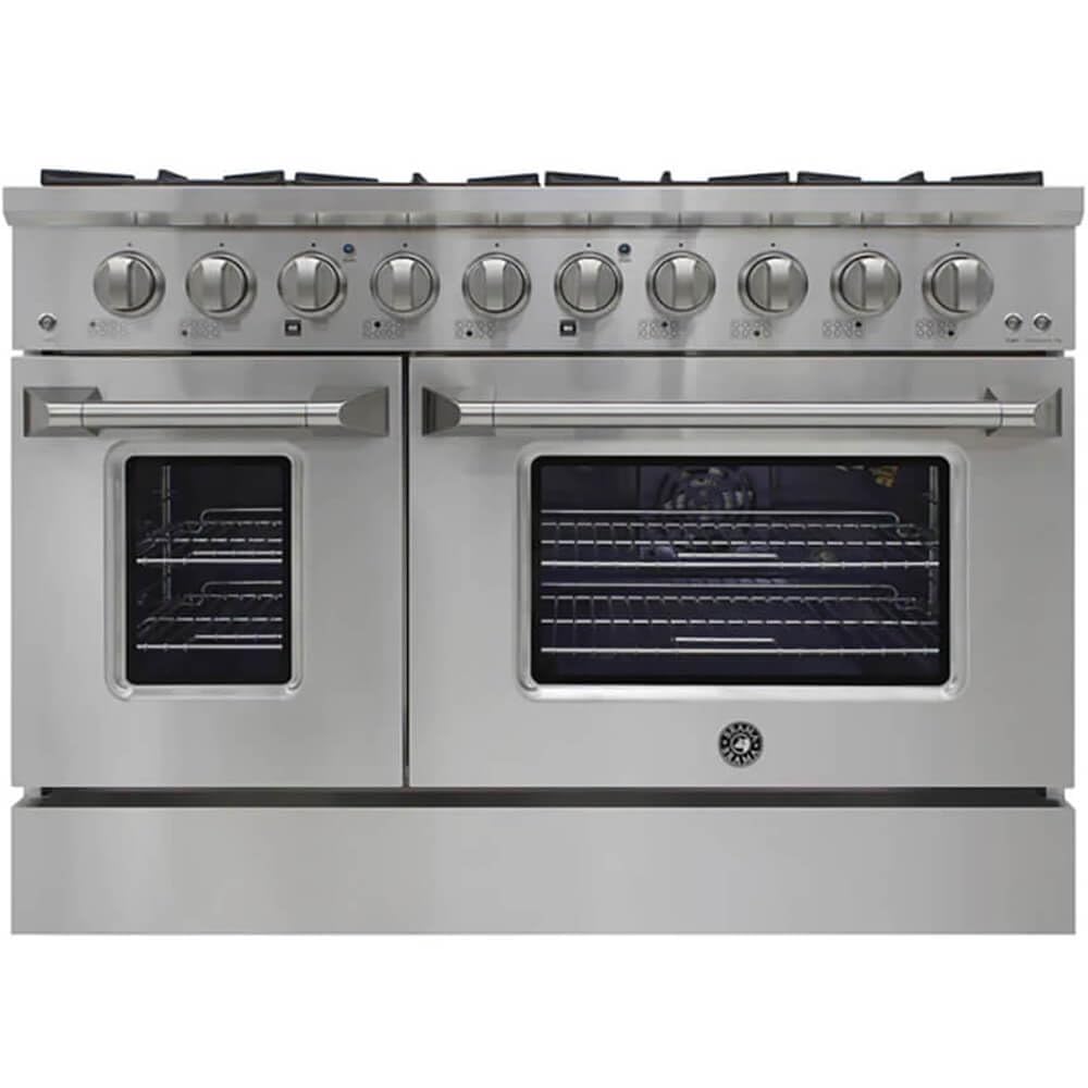 Brama 6.7 Cu. Ft. Stainless Steel Dual Fuel Slide In Range Gas Cooktop Electric 