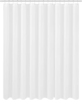 N&Y HOME Extra Wide Fabric Shower Curtain Extra Long 108" x 84" Hotel Quality Washable White Eyelet Bathroom Curtains 108" x 33"