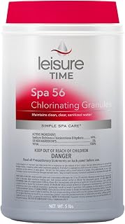 Leisure Time E5, Spa 56 Chlorinating Granules for Spas and Hot Tubs, 5 lbs | Maintains Clean, Clear, Sanitized Water; Specifically Formulated for Spa and Hot Tubs