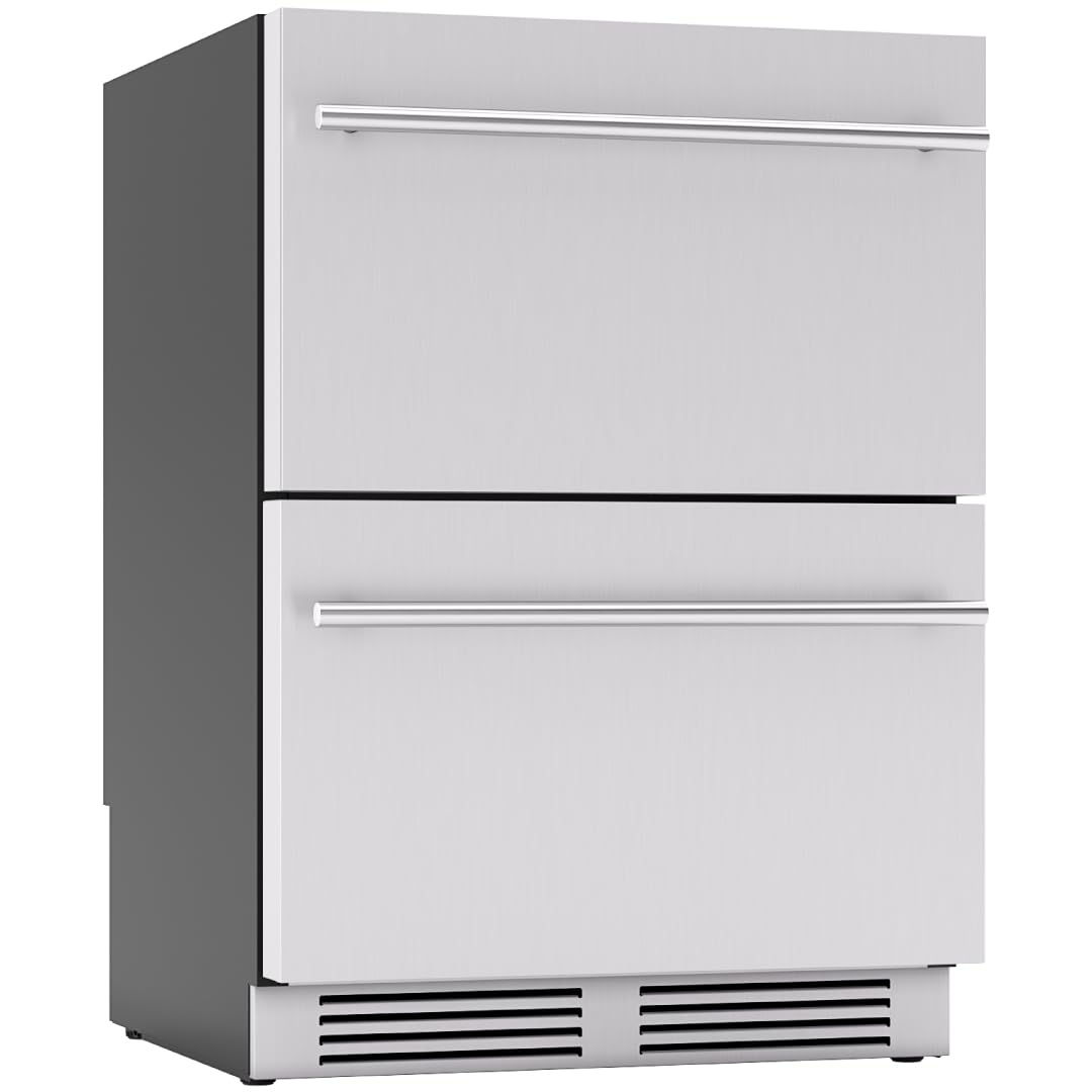 Zephyr Presrv 24 Inch Refrigerator Drawers Wine & Beverage Fridge | Single Zone 