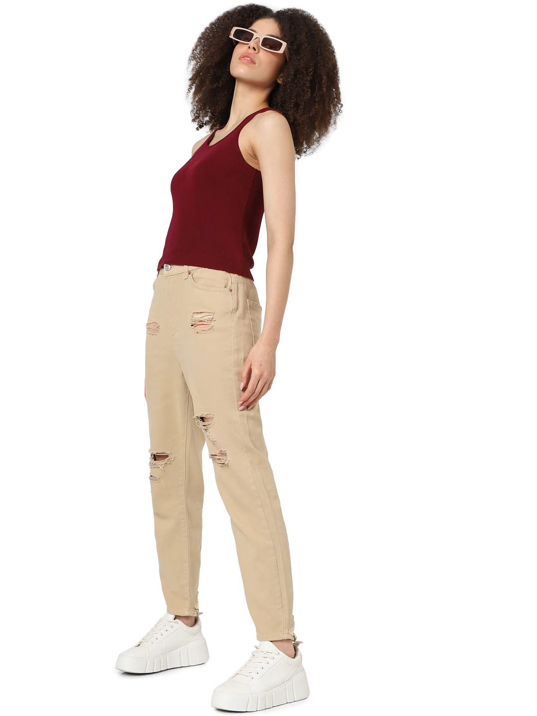 ONLY Onlevelyn HW Loose Pleat Chino Pnt Noos Women