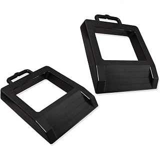 HOXWELL Rubber Heavy Duty Pallet Jack Wheel Chock 2 Pack, Premium Pallet Jack Stopper for Truck 14.2" Length x 11.2" Width x 2" Height (Black, 2 Packs)