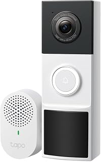 Tapo 2K Wireless Smart Video Doorbell w/Chime, 160° Ultra-Wide View, D210 | 160° Field of View, Person/Vehicle/Package Detection, Ring Call, 2-Way Audio, Subscription-Free Local Storage or Cloud