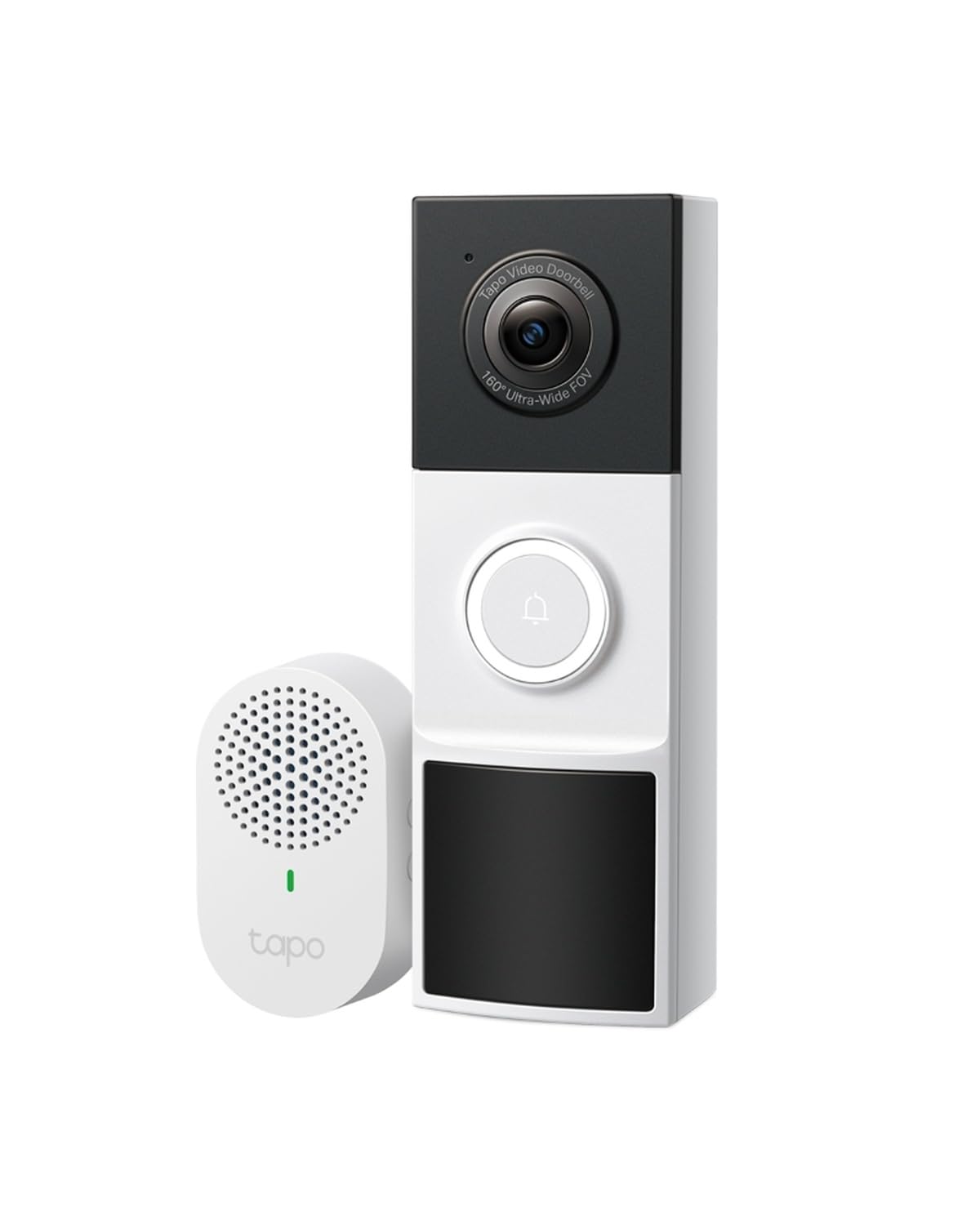 Tapo 2K Wireless Smart Video Doorbell w/Chime, 160° Ultra-Wide View, D210 | 160°