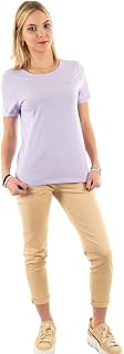 ONLY Women Plain Brand Heart T-Shirt | Basic Shortsleeve Round Neck Top | Unicolored Shirt ONLKITA