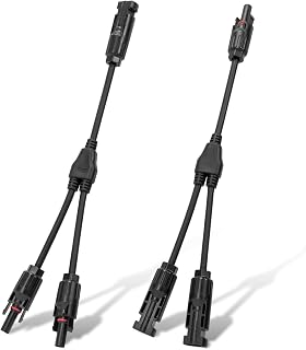ECO-WORTHY 30A IP68 Solar Y Branch Parallel Connector Kit for Solar Panels | M/FF + F/MM Adapter Cables, Compatible with 10-14 AWG, Plug & Play for RV, Camping, Off-Grid Systems