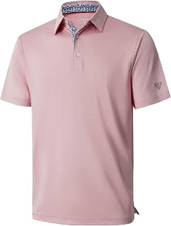 Mens Polo Shirts Short and Long Sleeve Casual Solid Stylish Dry Fit Performance Designed Collared Golf Polo Shirts for Men
