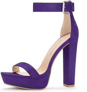 Allegra K Women's Ankle Strap Sandals with Heel