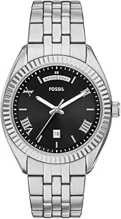 Fossil Men's Campbell Three-Hand Day-Date Stainless Steel Watch (Model: FS6139)