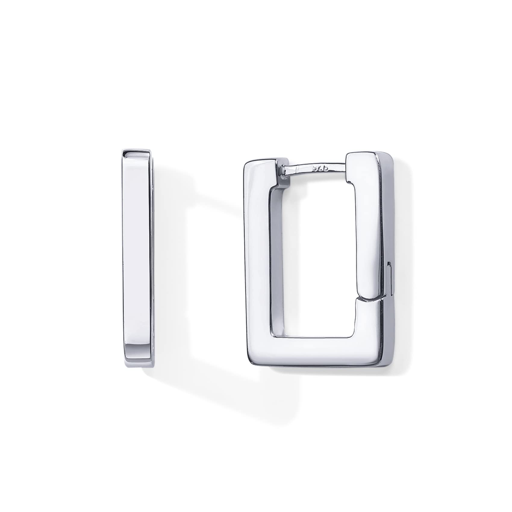 PAVOI 14K Gold Plated Square Hoop Earrings for Women, Geometric Earrings