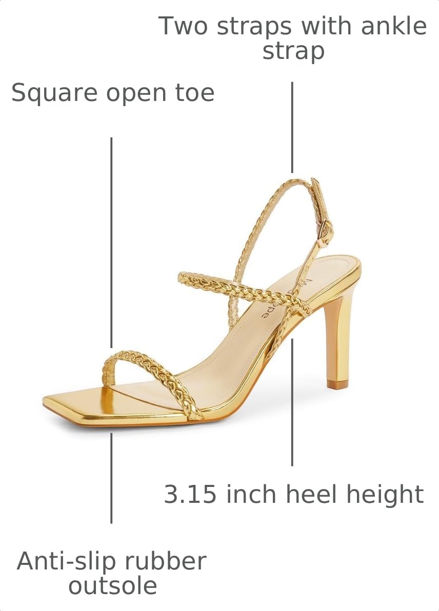 Modatope Womens Sandals Open Toe Strappy Sandals Ankle Strap High Heel Sandals f