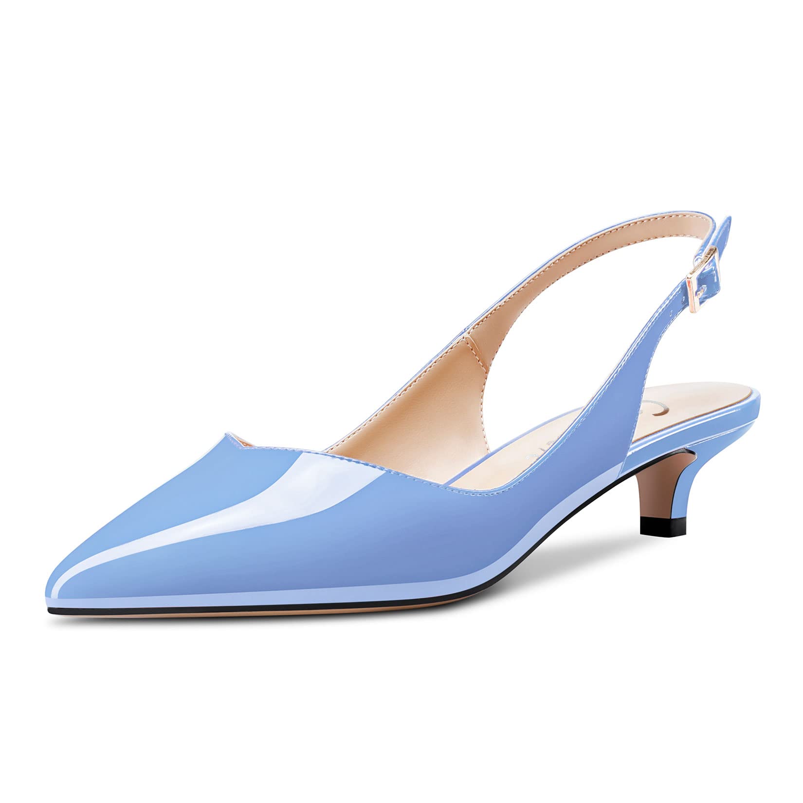 Castamere Women's Stockings Kitten Heel Heel Pointed Toe Sandals Slip-On Slingba