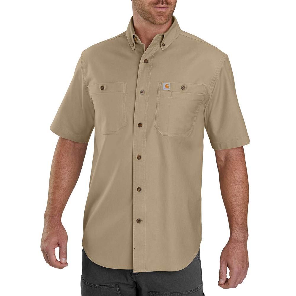 Carhartt Herren Rugged Flex Relaxed Fit Midweight Canvas Short-Sleeve Shirt Butt