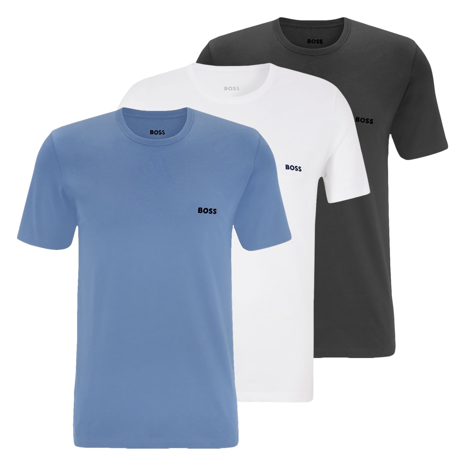 BOSS Hugo Shirt SS RN 3P BM 10111875 02, Men's T-Shirt, White (White 100), Mediu