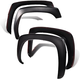 PIT66 Fender Flares, Compatible With Chevy Silverado GMC Sierra 1999-2006/Suburban Yukon XL 2000-2006/Avalanche 2002-2006 68.4", 78", 69.2", 96" Bed Smooth Factory Style Wheel Flares Set, 4 PCS