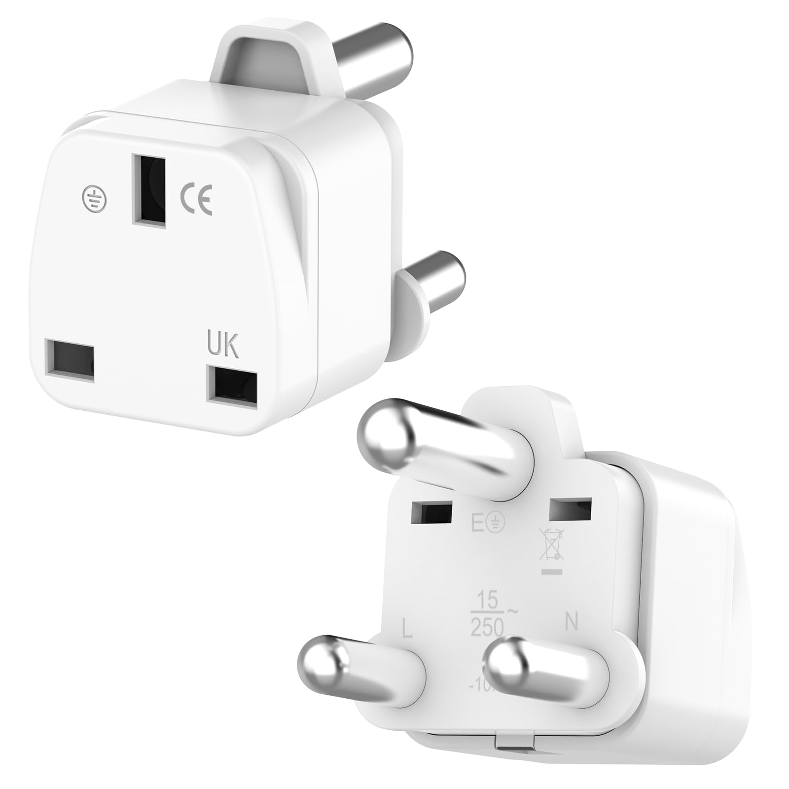 Loydia UK to South Africa Plug Adapter, 2 Pack UK to South Africa Travel Adapter