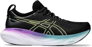 ASICS Nimbus 25 Road Running Shoe for Woman Black White