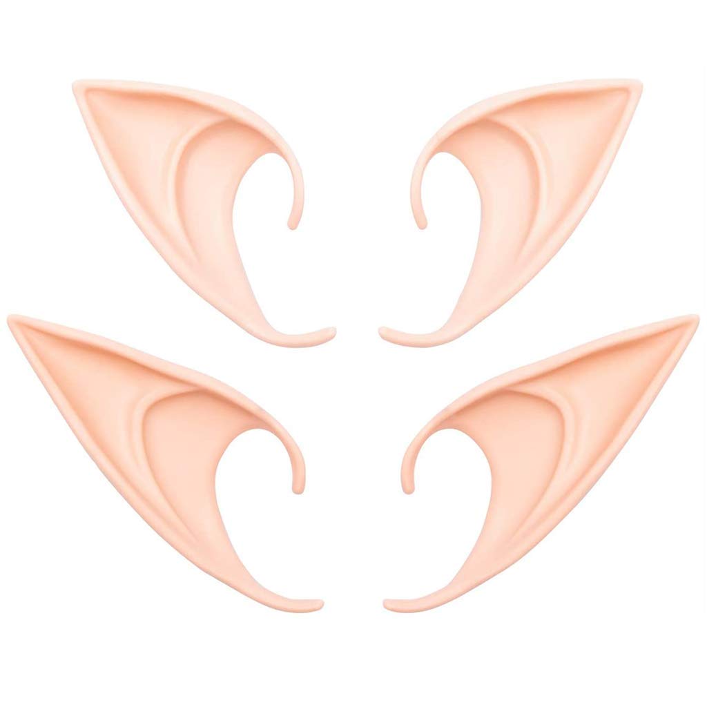GREAT&LUCKY Cosplay Fairy Pixie Elf Ears - Soft Pointed Tips Anime Party Dress U