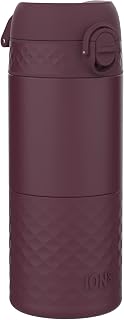 ion8 Takeaway Thermos Coffee Cup, Leak Proof, Safe Lock, No Spills in Transit, Hygienic Lid, Easy to Clean, Stainless Steel, Vacuum Insulated, Dark Green